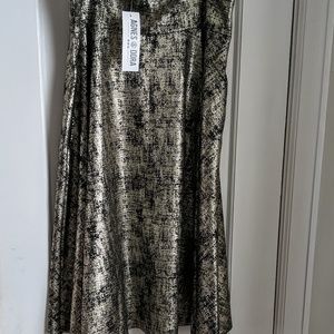 Gold and black midi skirt NWT